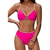 Blooming Jelly Womens Bikini Sets Color Block Two Piece Swimsuit O Ring Stitched Bathing Suit 2026