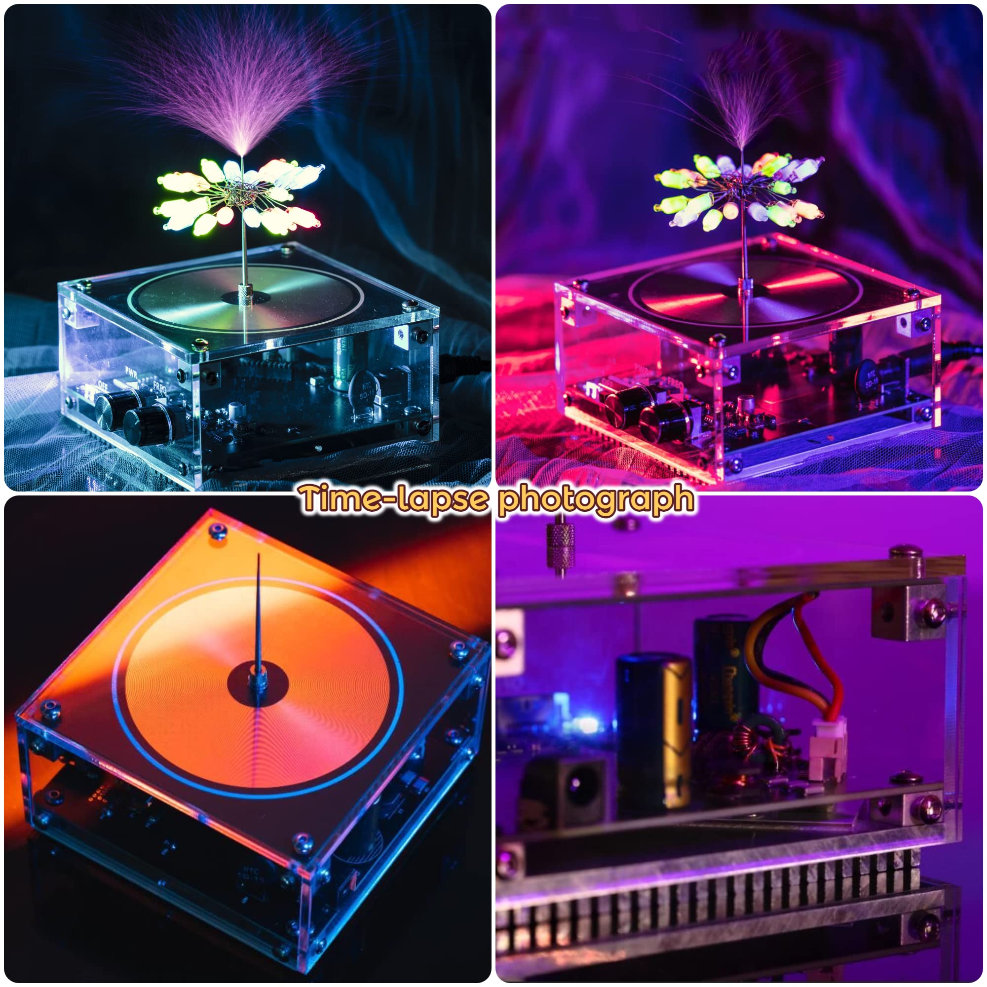 Joytech Bluetooth Music Tesla Coil Arc Plasma Loudspeaker Wireless Transmission Experiment Desktop Toy Model SSTC SS02