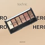 Technic Bronze Eyeshadow Palette - 6 Pigmented Shimmer Shades 7.2g view 2