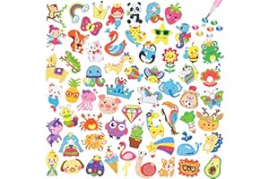 60PCS Diamond Art Painting Stickers Kit, 5D DIY Creative Diamond Art Sticker Craft for Present, Adult Beginners (Animal)