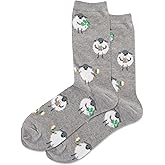 Hot Sox Women's Fuzzy Irish Sheep Socks 1 Pair, Grey Heather, Women's 9-11 Shoe