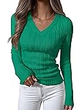 ANRABESS Womens Long Sleeve Cable Knit Sweater 2025