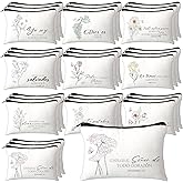 FuWeave 30 Pcs Spanish Christian Easter Gifts for Women Bulk Easter Religious Cosmetic Bags Inspirational Bible Verse Pencil Pouch Christian Makeup Bags with Zipper Church Gift for Travel Women