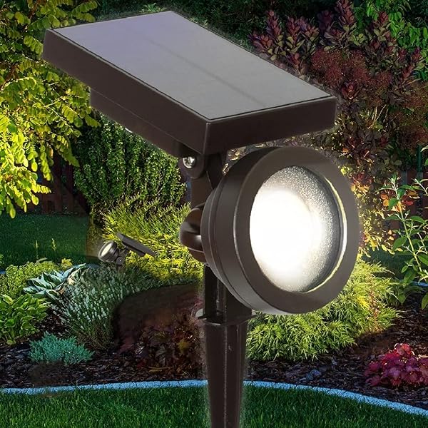MEMBER’S MARK 2-PIECE LED SOLAR SPOT LIGHTS, OIL-RUBBED BRONZE