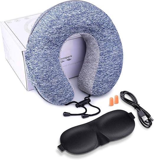 Amazon Com Havospark Massage Neck Pillow Travel Pillow With