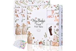 Baby Memory Book - Our Little Miracle, 248 Pages Color, Keepsake Journal for Baby's First Five Years, Unisex Baby Scrapbook, Record Book for New Parents, Ideal Gift for Baby Shower and Welcome Party