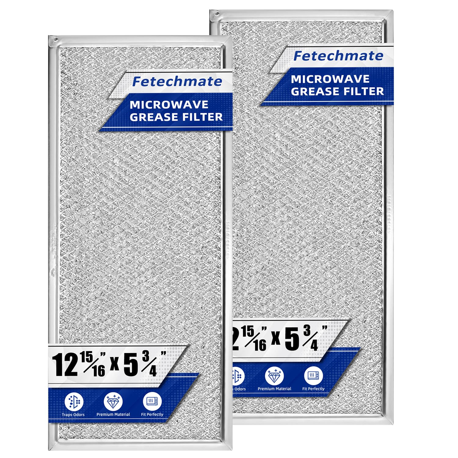 Photo 1 of 13" x 6" Microwave Filter Fits for Whirlpool Ge Microwaves W10208631A Microwave Grease Filter - Pack of 2