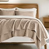 EVERGRACEHOME Cotton Coverlet Set Full Queen Size 3 Pieces, Lightweight Soft Ribbed Matelassé Bedspread Quilt Set, Cozy Oversized Quilted Bedding Set with 2 Pillow Shams for All Seasons, Urban Taupe