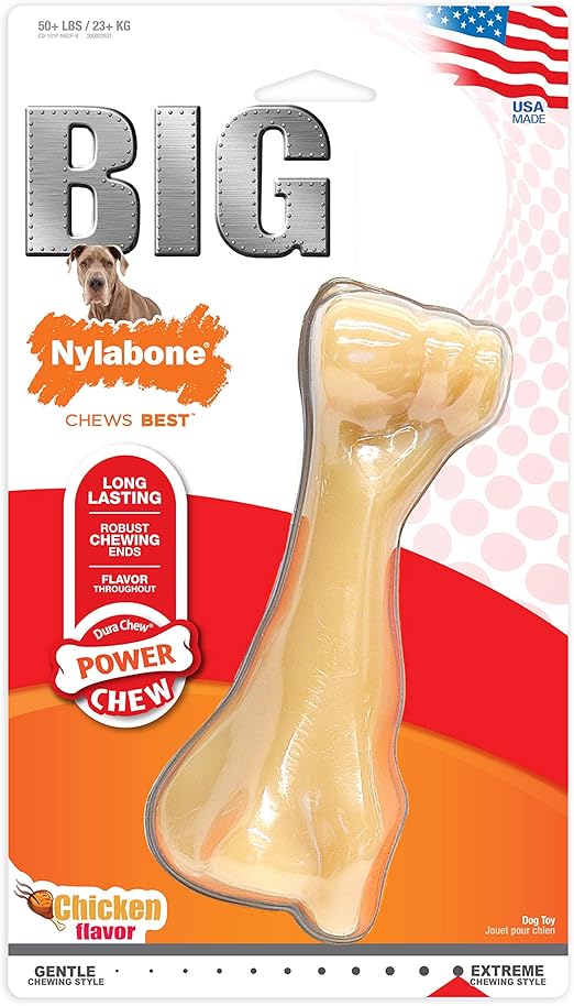 nylabone big chew durable toy bone for large breeds
