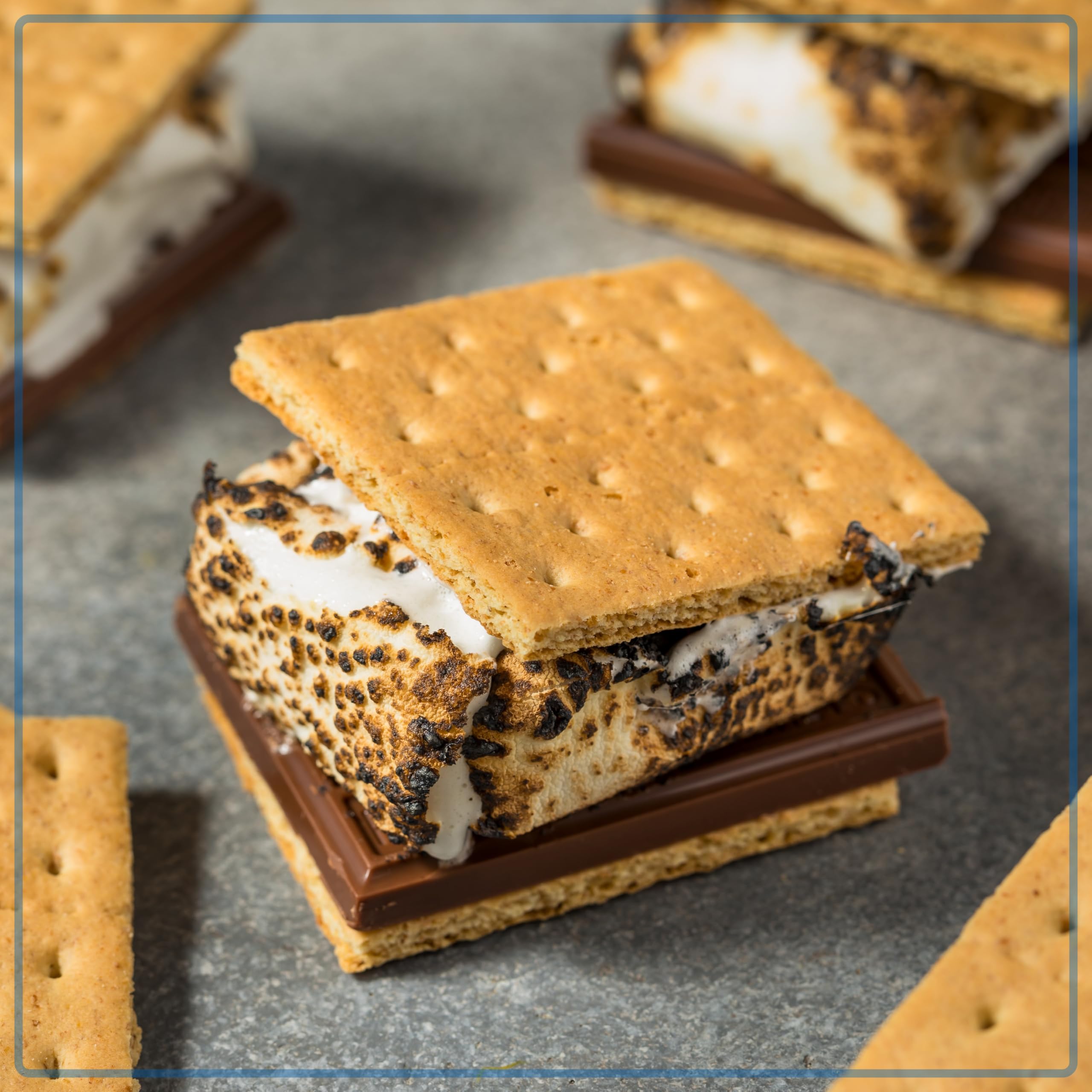 Nostalgia Jet-Puffed Lighted S’mores Caddy, Essential Marshmallow Roasting and S’mores Making Supplies for Camping, Vacation, and Backyard Bonfires, Carry Handle, Retractable Trays, and Carry Handle