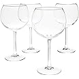 Amazon Basics Red Wine Balloon Wine Glasses, 20-Ounce, Set of 4