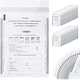 Bank deposit bags plastic,Money bag for cash,Bank bag,Cash register bags 9 x 12 Inch (White, 100 Pack)