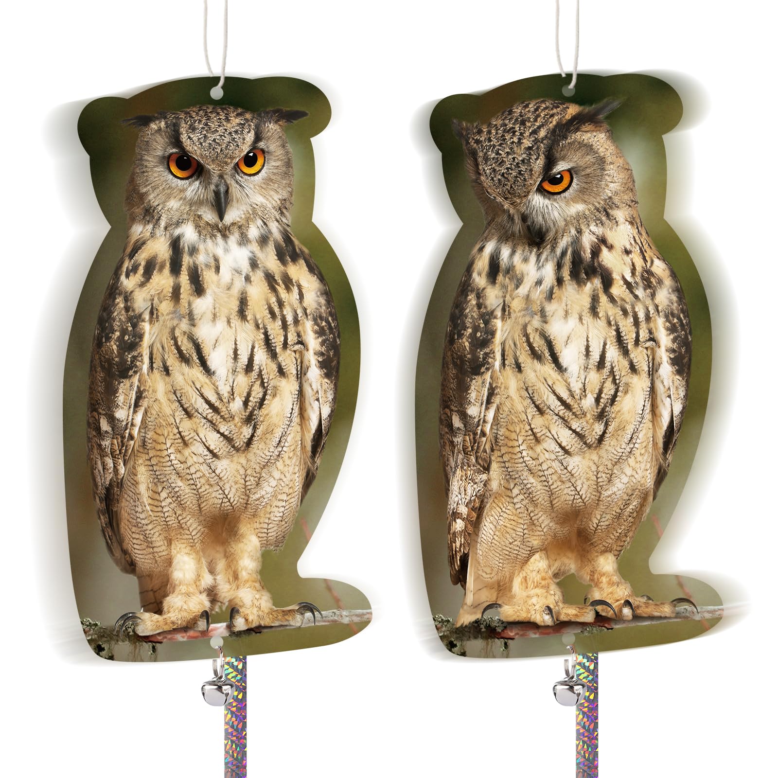 Pigeon Deterrent, Bird Scarers for Gardens Made of Thickened Cardboard, Owl Bird Scarer, Pigeon Scarer, Bird Repellent Devices, Bird Deterrent, 2PCS Seagull Deterrent to Scare Birds Away From Roofs