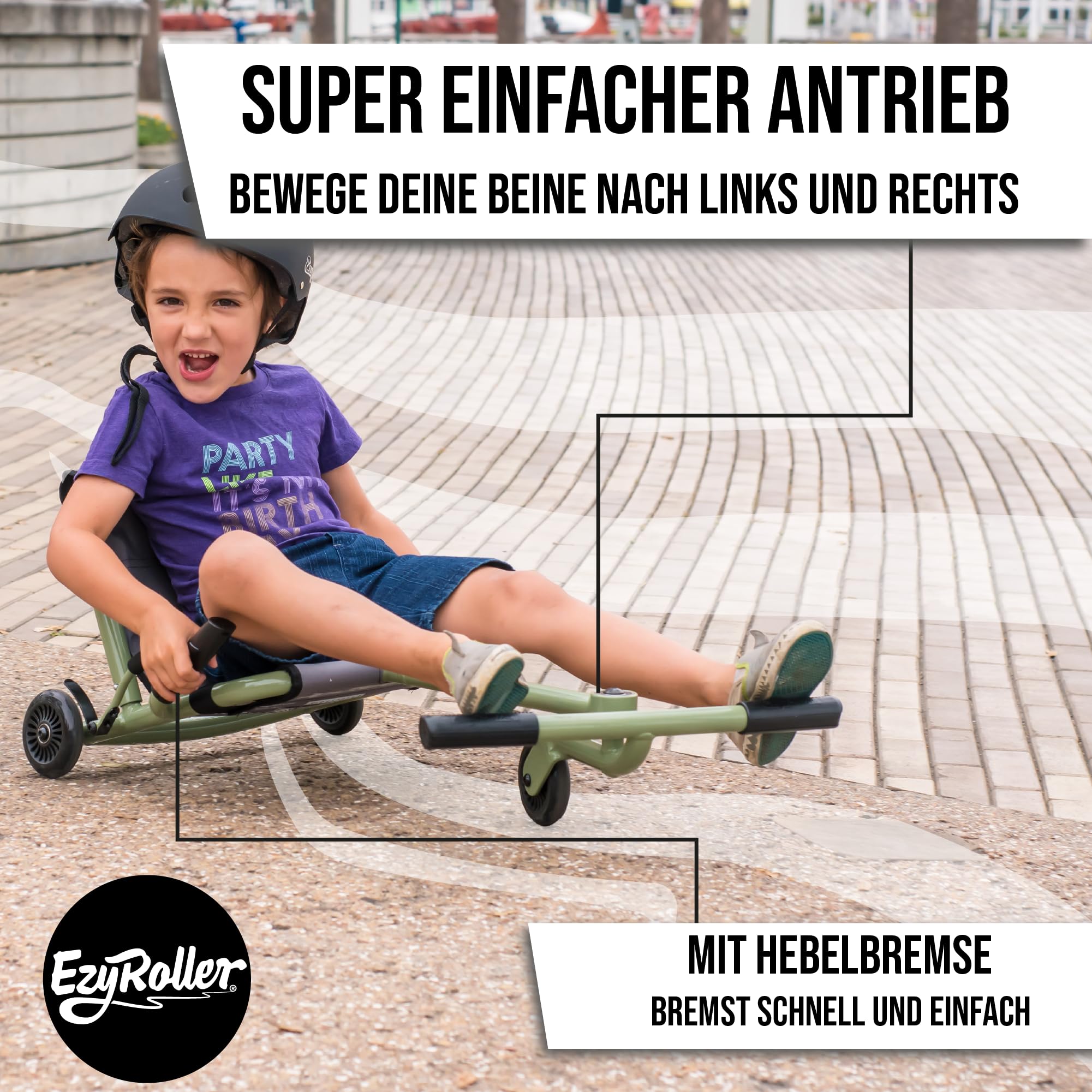 EzyRoller Classic Ride On Scooter for Kids Ages 4+