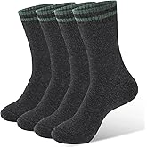 NinetoFiveLife Pack of 4 Mens Merino Wool Socks Winter Hiking Socks Knit Outdoor Recreation Socks Warm Soft and Comfortable