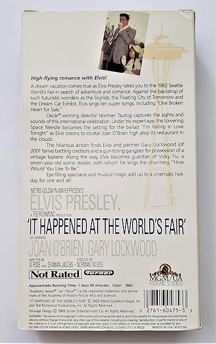 Amazon Com It Happened At The World S Fair Vhs Elvis Presley Joan O Brien Gary Lockwood Vicky Tiu H M Wynant Edith Atwater Guy Raymond Dorothy Green Kam Tong Yvonne Craig Herbert Bress Don Brodie