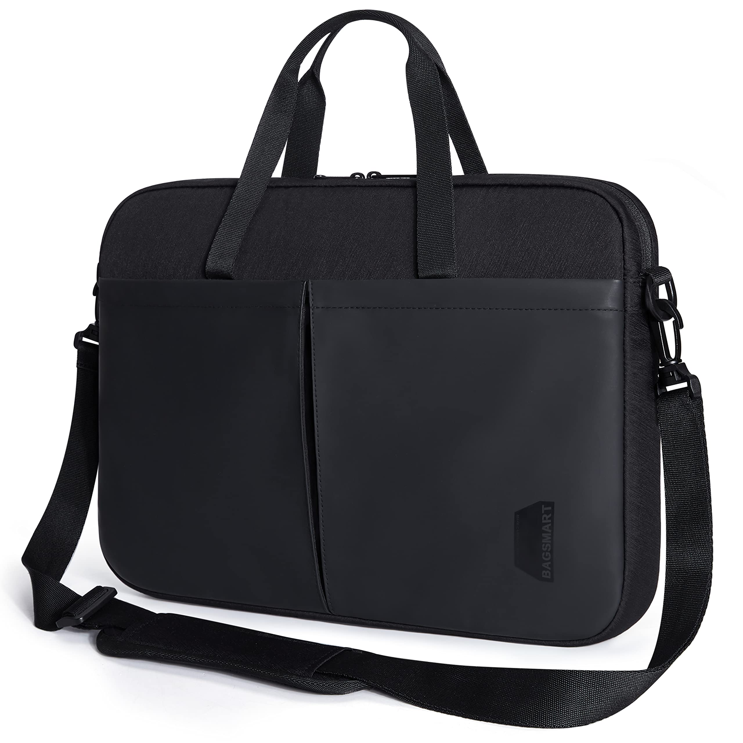Laptop Bag,BAGSMART 15.6 Inch Laptop Case,Slim Computer Bag for Men,Women Laptop Carrying Case,Classic Messenger Shoulder Bag,Work Bag Laptop Briefcase Business Office Travel,Black