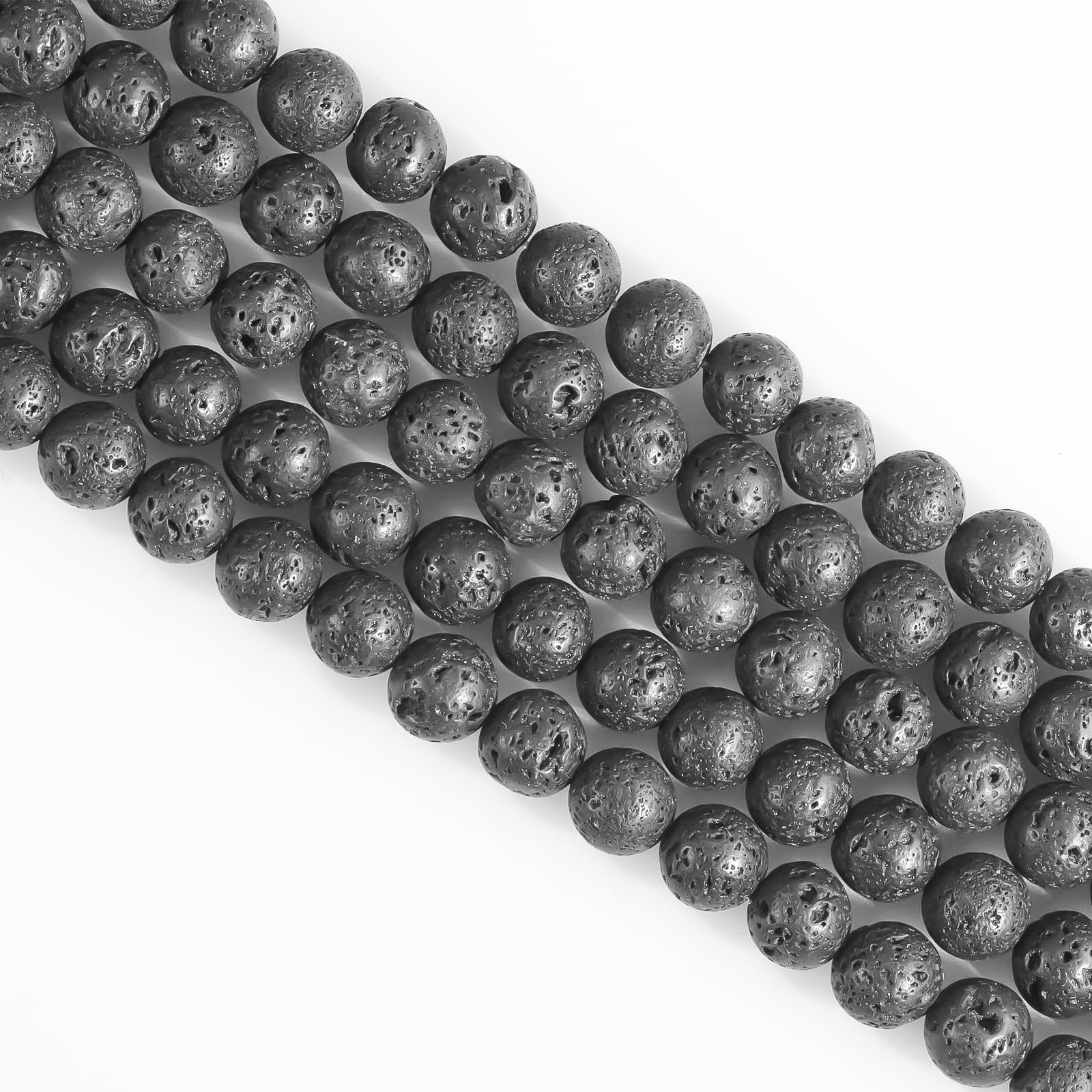 Beads for Jewelry Making,8mm Round Crystal Beads,45pcs Lava Rock Crystal Beads for Jewellery Making,Gemstone Beads,Stone Beads,Jewellery Making Beads
