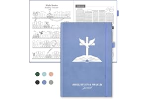 SIMSIMY Bible Study Journal & Prayer Journal with Bible Reading Tracker, Verse Mapping Journal, Christian Devotional & Faith Planner, Church Notebook for Note Taking, Religious Gifts for Women Men