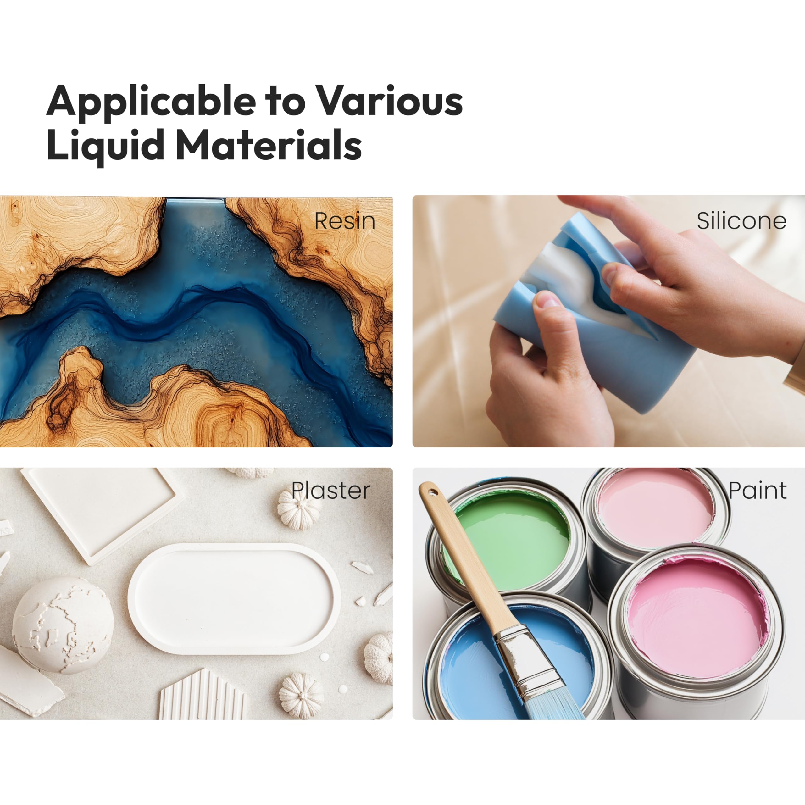 Resiners Resin Bubble Remover Airless Pro, 3 Min Remove 99.99% Bubbles, 99kPa Vacuum Chamber (20L/min), 3.2L Big Capacity for All Epoxy,UV Resin,Silicone,Art Crafts,Jewelry Making (Patented)