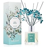 Airkeep Reed Diffuser Set,3.38 fl oz (100 ml) - April Breeze Lemon Musk Oil Diffusers with 8 Reed Sticks, Home Fragrance Reed Diffuser for Bathroom Shelf Decor