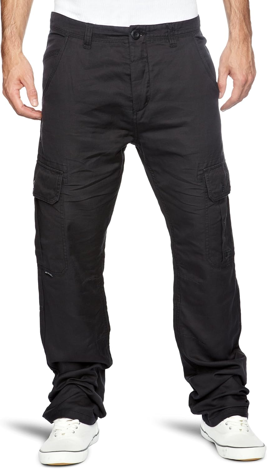 Rip Curl Linen Cargo Pant Relaxed Men's Trousers Black W38 INXL33 IN