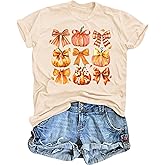 Halloween Shirts for Women Spooky Season Shirt Pumpkin Ghost Graphic tees Casual Short Sleeve Tops