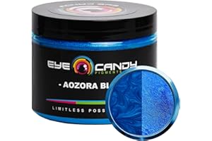 Eye Candy Premium Blue Mica Powder Pigment (50g) | Multipurpose DIY Arts and Crafts Additive | Acrylic Pouring, Woodwork, Epoxy, Resin, Bath Bombs, Paint, Soap, Fishing Lures (Aozora Blue)