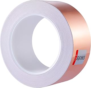 SYCEES 25M x 50mm EMI Kapton Tape Klebeband Selbstklebend Abschirmband Kupferfolie Kupferband Schneckenschutz.