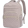 VANKEAN 17.3 Inch Laptop Backpack for Women Work Laptop Bag Fashion with USB Port, Waterproof Backpacks Stylish Travel Bags Casual Daypacks for College, Business, Light Dusty Pink