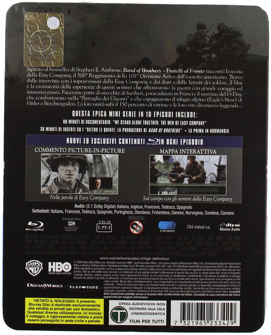 Band of brothers - Fratelli al fronte box Italia Blu-ray ...