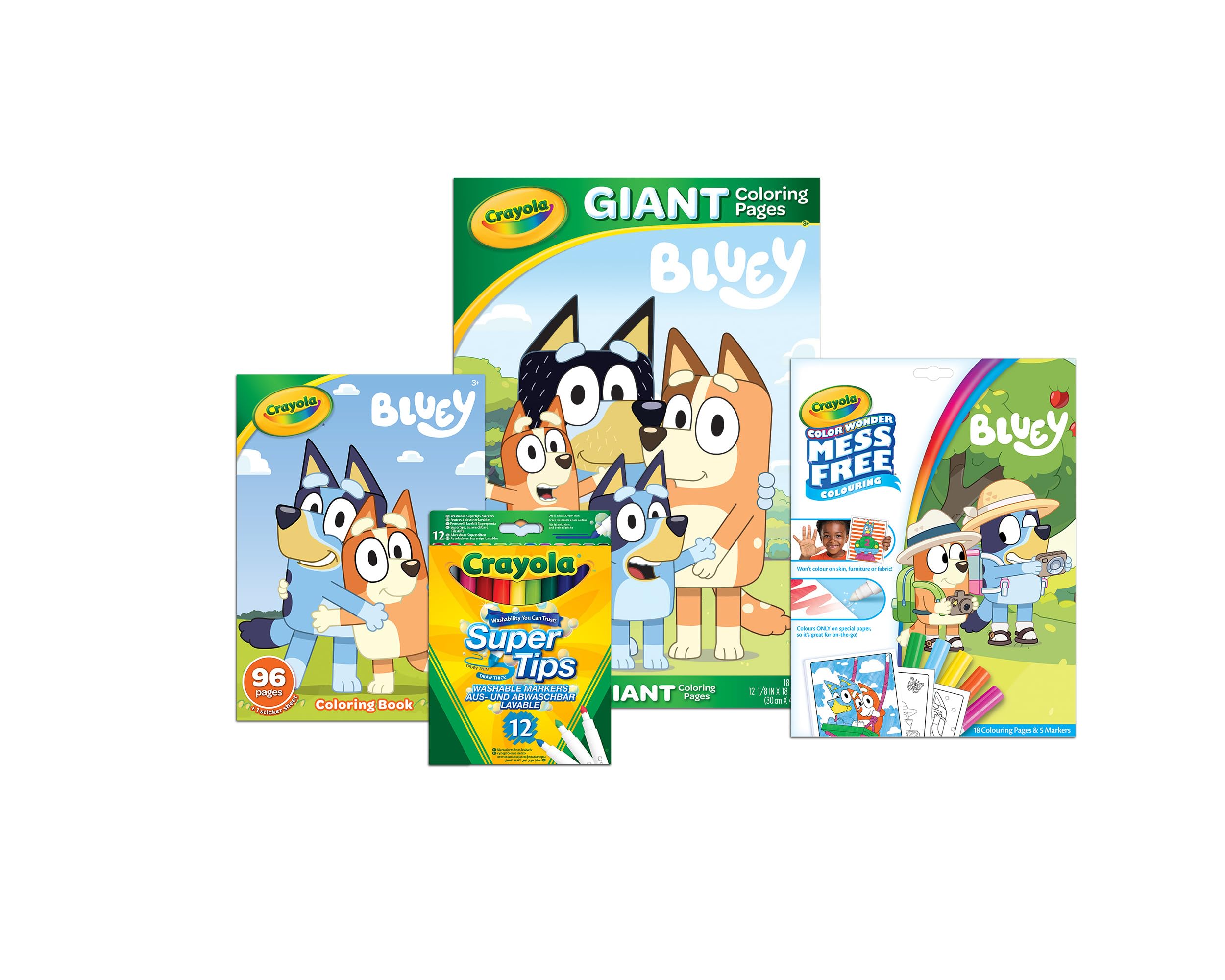 CRAYOLA Bluey Mega Bundle | Includes 4 Bluey Themed Colouring Activities with Stickers and Markers | Kids Arts & Crafts