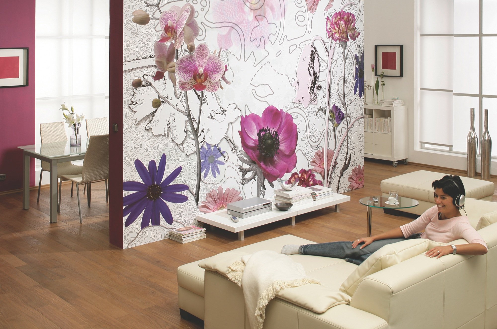 Komar Paper Photo Wallpaper Purple Size 368 x 254 cm