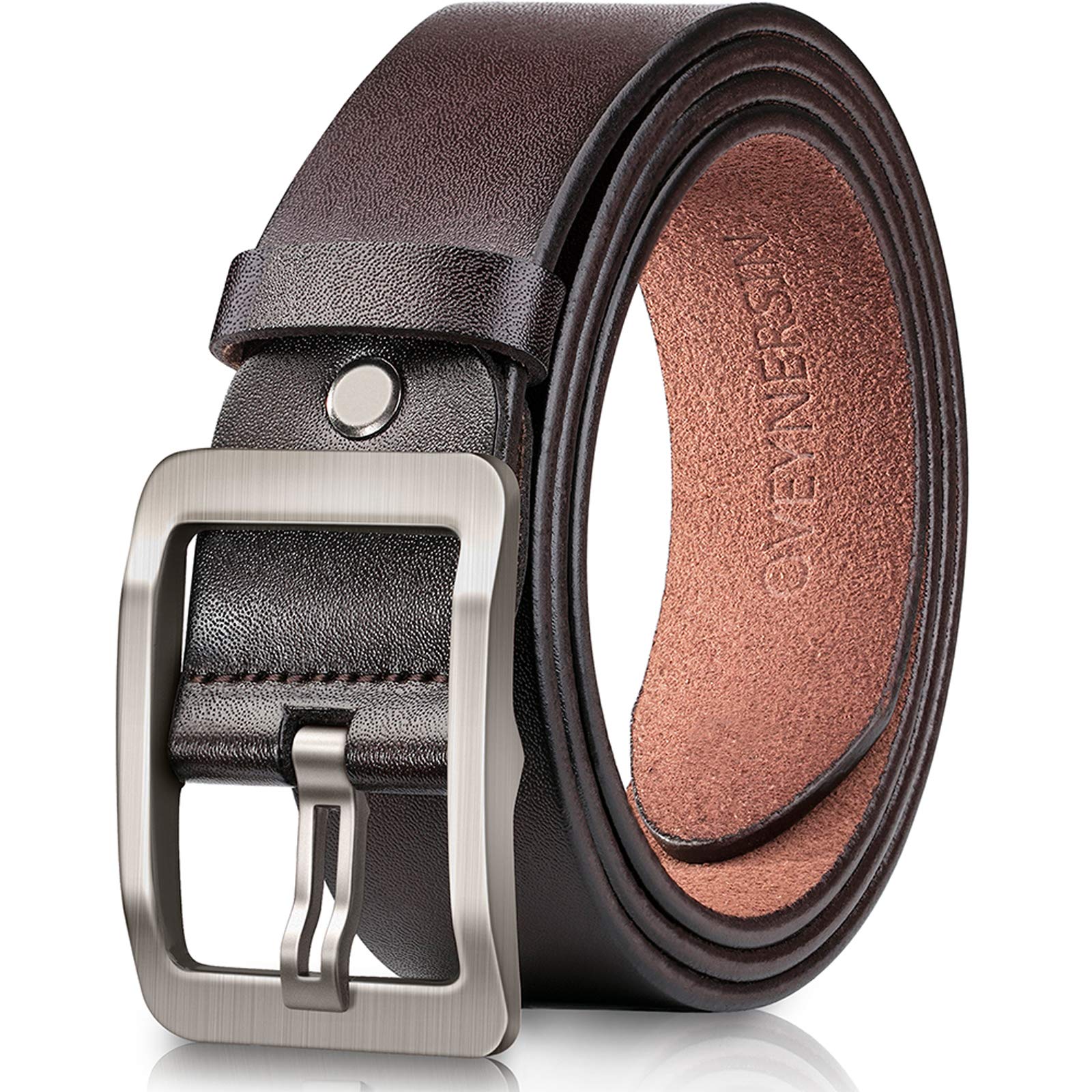 OVEYNERSIN Men Belt - 100% Genuine Leather casual