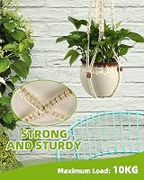 Trongle Macrame Plant Hangers 90cm, Boho Style, 100% Cotton, 2 Packs view 3