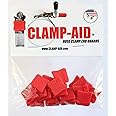 CLAMP-AID Marine Automatic Bilge Pump Kit Hose Clamp end caps for 1/2" Wide Bands. Boat Engine Accessories. Package of 20. Color: Red