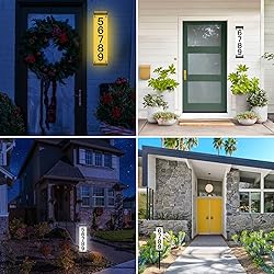Tomskiko Solar House Numbers for Outside, Lighted
