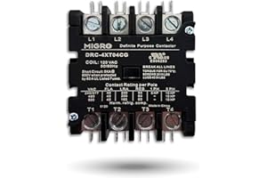ELECTRODEPOT Definite Purpose Contactor HVAC 40 Amp 40A 4 Pole 120 Volt Coil UL Listed NEMA 600V Lighting AC