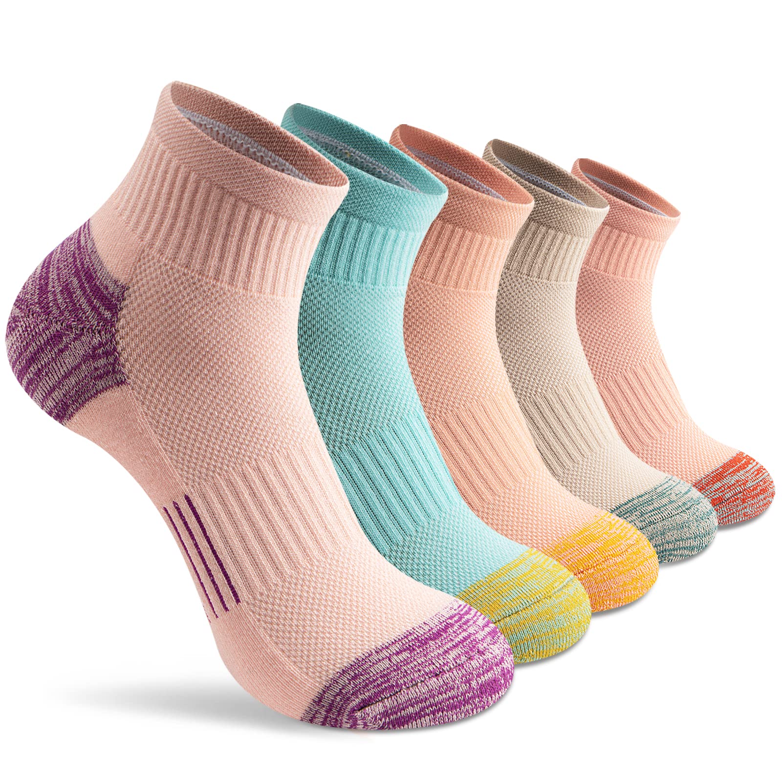 Photo 1 of Gonii Ankle Socks Womens Athletic Thick Cushioned Running Hiking Low Cut 5-Pairs