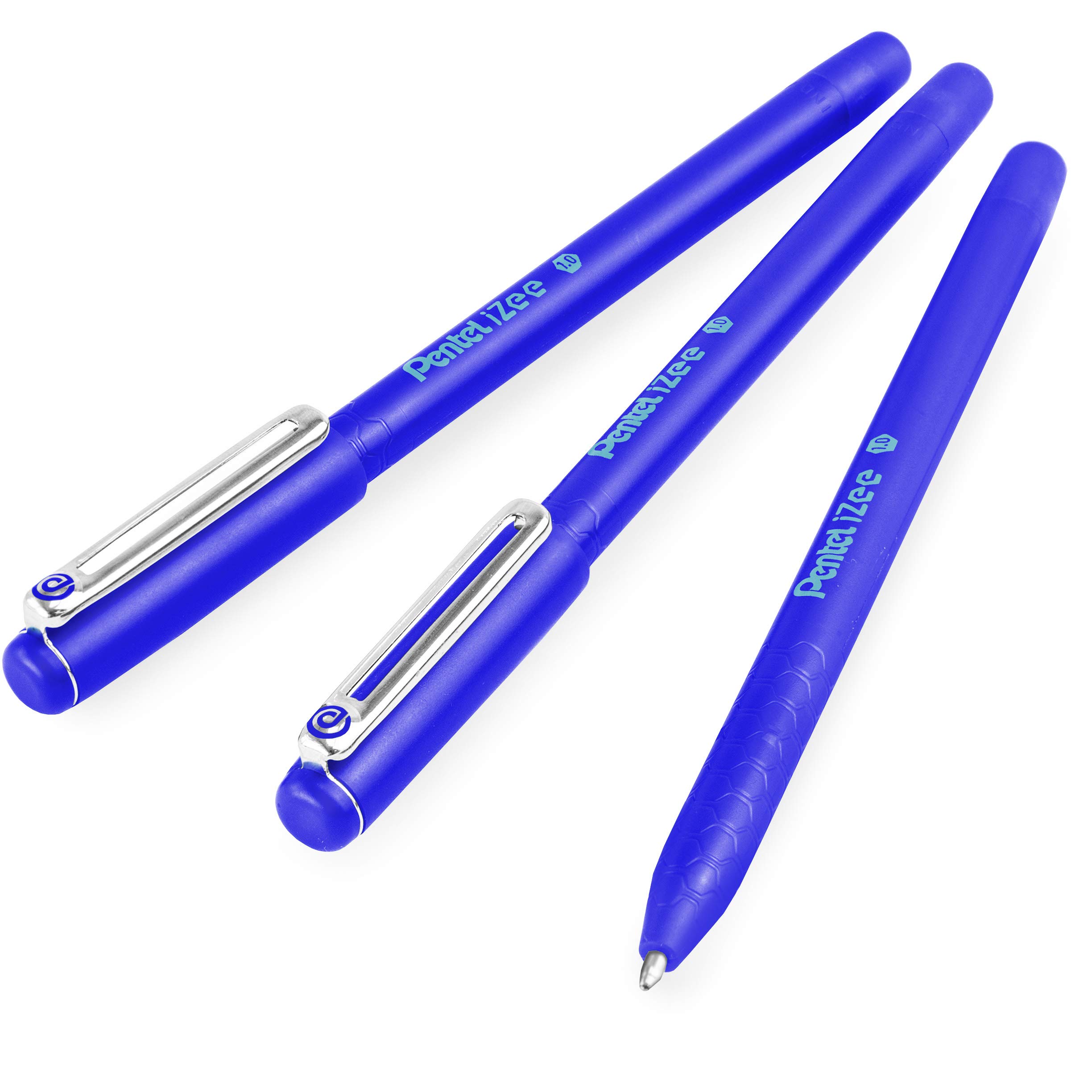 Pentel iZee BX460 Stick Ballpoint Pen - 1.0mm Nib - Blue Ink - Pack of 3