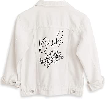 Bride Jean Jacket for Wedding White 