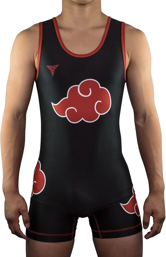 Mens & Youths Folkstyle TRITITANS Simply Black Wrestling Singlet