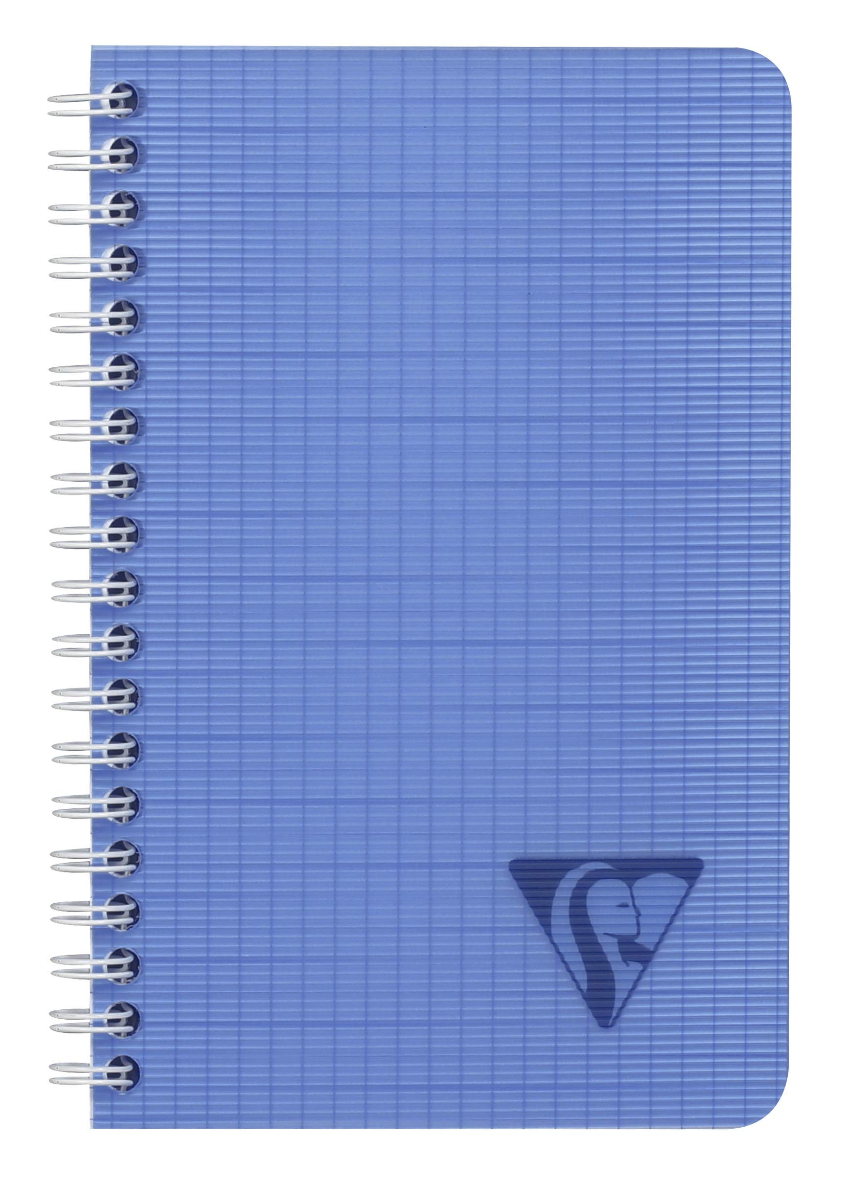 Clairefontaine 328535C LiniColour Fresh Collection Set of 10 Spiral Notebooks 11x17cm - 100 Small Squares Pages - White Paper 90g - Polypro Cover Random Colour