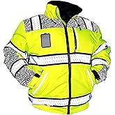 KwikSafety Reflective Jackets | Men's Insulated Hi Vis Work Bombers | Yellow, Orange, Multicolor