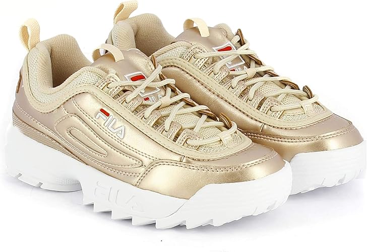 Tenis fila mujer dorados Clearance