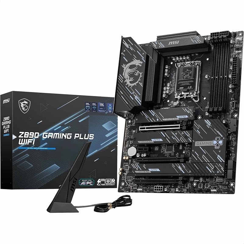 MSI Z890 GAMING PLUS WIFI ATX Motherboard Intel Core Ultra 2 LGA 1851 DDR5 PCIe