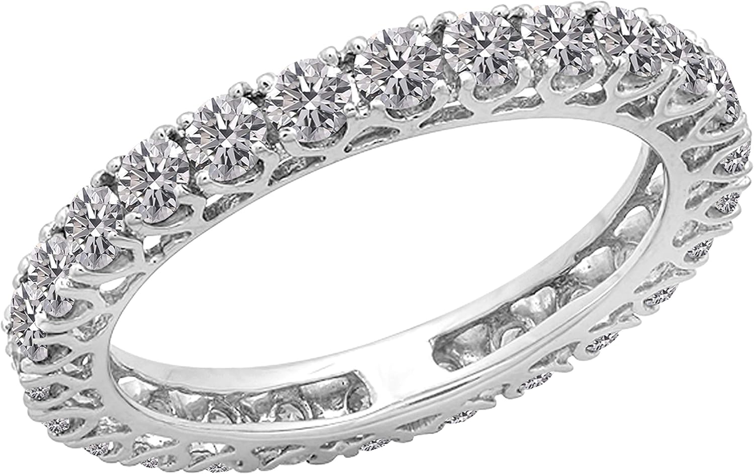 DazzlingRock Collection 14k Or blanc Rond IJ Diamant blanc