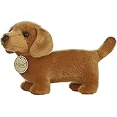 Aurora® Adorable Miyoni® Dachshund Stuffed Animal - Lifelike Detail - Cherished Companionship - Brown 8 Inches