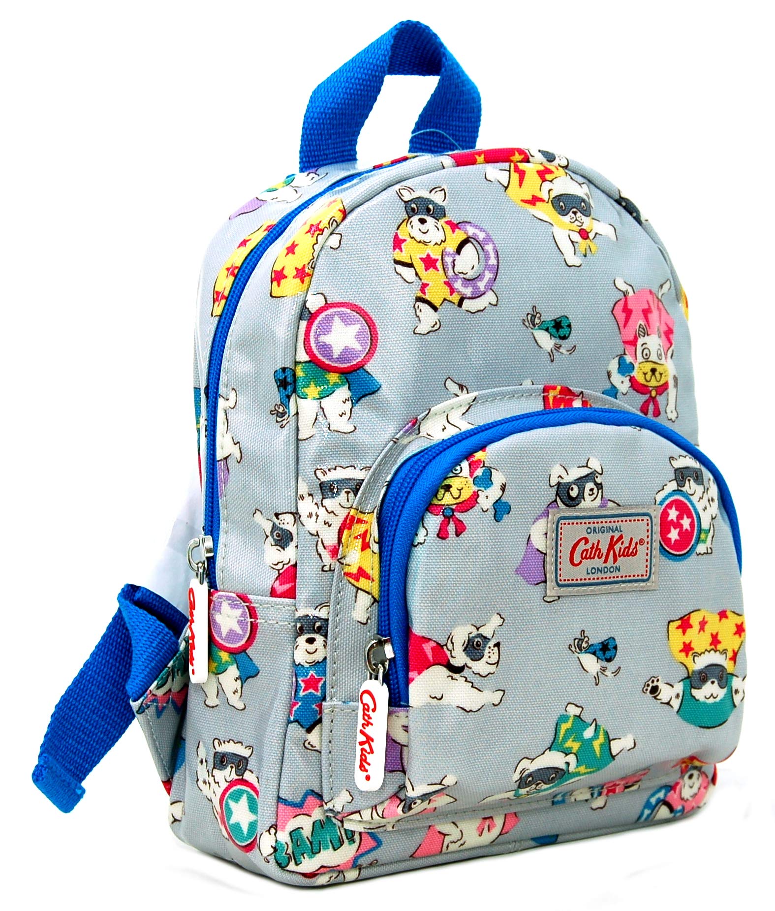 Cath Kidston Kids Mini Rucksack Super Dogs Design in Dove Grey Oilcloth
