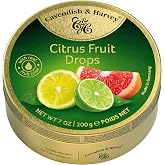 Cavendish &amp; Harvey | Citrus Fruit Candy Drops | 7 Ounce Tin